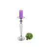 Crystal candlestick on silver pedestal FLAVIO O L