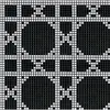 Glass mosaic Vinna Neros white, black