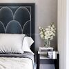 Upholstered bed quilted glamour New York grey, white SCALA