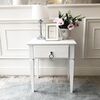 HAMPTONS glamorous New York bedroom bedside table, white