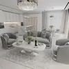 MARCO modern grey silver upholstered glamour chair for living and dining room