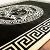 A modern black and white rug MEDUZA