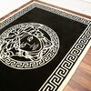 A modern black and white rug MEDUZA