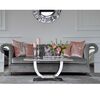 New York Glamour Sofa Modern gray AVIATOR silver