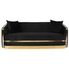 MADONNA modern black gold glamour New York-style upholstered sofa for living room