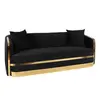 MADONNA modern black gold glamour New York-style upholstered sofa for living room