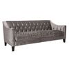 Glamour-style sofa with bedroom function NEW YORK grey meringue