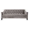 Glamour-style sofa with bedroom function NEW YORK grey meringue
