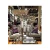 Glamour-style sofa with bedroom function NEW YORK grey meringue