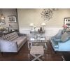Glamour-style sofa with bedroom function NEW YORK grey meringue