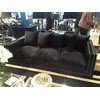 NERO comfortable glamour grey black sofa bed with cushions