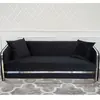Sofa glamour czarna srebrna nowoczesna 3 osobowa MADONNA