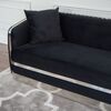 MADONNA modern silver black Stylish glamour New York-style upholstered sofa OUTLET