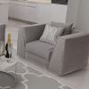 Upholstered armchair MONTE CARLO glamour for the living room modern 90x120x70 gray silver