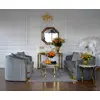 MADONNA elegant and modern grey gold glamour New York-style upholstered sofa for living room