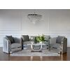 Nowoczesna sofa szara 3 osobowa srebrna kanapa glamour MADONNA