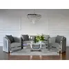MADONNA Elegant and modern silver grey glamour upholstered sofa