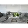 MADONNA Elegant and modern silver grey glamour upholstered sofa