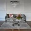 MADONNA Elegant and modern silver grey glamour upholstered sofa