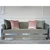 MADONNA Elegant and modern silver grey glamour upholstered sofa