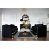 MADONNA modern black gold glamour New York-style upholstered sofa for living room