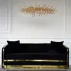 MADONNA modern black gold glamour New York-style upholstered sofa for living room