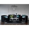 MADONNA modern silver black Stylish glamour New York-style upholstered sofa OUTLET