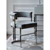 MARCO modern grey silver upholstered glamour chair for living and dining room