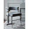 MARCO modern grey silver upholstered glamour chair for living and dining room