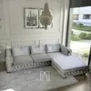 Modern corner sofa for living room, quilted, glamorous, sofa bed, New York QUEEN