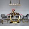 Glamour dining room table gold steel white top ART DECO
