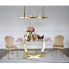 Glamour dining room table gold steel white top ART DECO