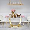 Glamour dining room table gold steel white top ART DECO