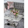 Glamorous coffee table for the living room with a white marble top, silver ART DECO