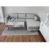 Modern corner sofa for living room, quilted, glamorous, sofa bed, New York QUEEN