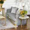 MADONNA elegant and modern grey gold glamour New York-style upholstered sofa for living room