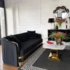 MADONNA modern black gold glamour New York-style upholstered sofa for living room