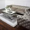 DIVA SILVER modern glamour black silver New York upholstered sofa