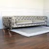 DIVA SILVER modern glamour black silver New York upholstered sofa