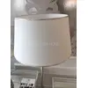 Abażur biały ze srebrną lamówką M 35 cm