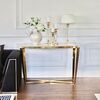 Gold glamor console with marble top RALPH