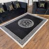 A modern black and white rug MEDUZA