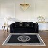 A modern black and white rug MEDUZA
