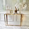 Gold glamor console with marble top RALPH