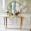 Gold glamor console with marble top RALPH