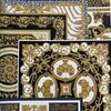 Luxurious geometric wallpaper Versace glamor squares brown and gold