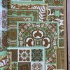 Luxury wallpaper Versace Découpage squares green-gold