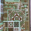 Luksusowa tapeta Versace Découpage kwadraty zielono złota