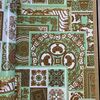 Luxury wallpaper Versace Découpage squares green-gold