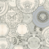 Decorative wallpaper glamor Versace Les Étoiles De La Mer plates shade of gray